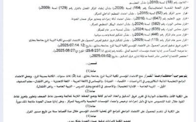 بجهود حثيثة وتميز أكاديمي.. كلية التربية بالمرج تحصل على الاعتماد المؤسسي