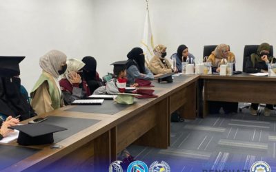 مناقشة مشاريع تخرج طلبة قسم الدراسات التربوية والنفسية بكلية التربية المرج